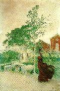 Carl Larsson i blasten-ett vindkast-stina France oil painting artist